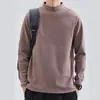 Camiseta de base de veludo alemão dupla face masculina outono e inverno cor sólida gola sem alta manga longa aquecimento roupa íntima térmica uma geração de pelo