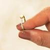 Anillo de Corazón Abierto de Lujo Ligero Transfronterizo Longrui, Anillo Unisex en Forma de Cruz, Joyería de Cobre Incrustada con Circonita Venta Directa