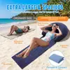 Nueva colchoneta inflable de playa transfronteriza, colchoneta de picnic flockeada de PVC engrosado, colchoneta inflable portátil para una persona