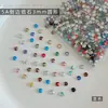 Rhinestones para decoración de uñas de pentagrama de circón 5A, 3 mm, forma de estrella, fondo plano, forma irregular, paquete mixto de rhinestones coloridos para uñas