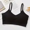 Roupa Íntima Feminina Simples de Algodão Puro Confortável Respirável Sexy Camisola Costas Bonitas Cruzadas no Peito Roupa Íntima para Menina Esportes Yoga Sutiã Camiseta