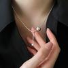 Collar de Bola con Borla para Mujer, Cadena Sencilla Geométrica para Clavícula, Cadena para Clavícula Metálica Punk Hip-Hop Personalidad Tendencia de Celebridad de Internet