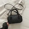 Bolso de mano con estampado retro, diseño clásico de bloques de color, bolso de hombro versátil, material de PU, adecuado para ir al trabajo, bolso tote, bolso cruzado de comercio exterior para mujer