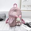Mochila Infantil Jardín de Niños Niños y Niñas Gran Capacidad Bolsa Escolar Lindo Conejito Lona Mochila Pequeña Bolsa de Viaje Moderna