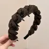 Diadema floral retro femenina clip para el pelo de tul con degradado francés dopamina accesorio para el pelo estilo crema diadema ancha versátil