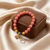 Pulsera de Vidrio con Múltiples Cuentas Estilo Étnico, Pulsera de Cuentas de Lujo Ligero de Nicho para Mujer, Joyería Apilable de Buena Suerte, Artículo Popular