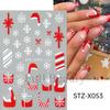Nuevas pegatinas de uñas transfronterizas para primavera y verano, pegatinas de uñas adhesivas con flores azules y lazo francés, venta al por mayor.