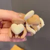 Exquisito Pinza para Cola de Caballo Alta marrón leche Love Hair Pinza para Agarrar el Cabello Pinza de Tiburón Femenina Pinza para el Cabello Pinza para el Cabello Pinza para el Cabello Tocado Nuevo Estilo