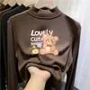 Top base para niña de cuello alto medio, nueva colección otoño/invierno 2026, ropa interior elegante, camiseta de manga larga, para niños mayores y bebés