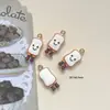 Liga de Metal Pintada à Mão com Óleo Gotejado Brinquedo Alimentício Batatas Fritas Coxas de Frango Frito Torradas Mini Hambúrgueres Pingentes DIY Colar Corrente de Celular
