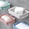 Jabonera sin Taladro para Baño, Soporte para Jabón de Pared de una Sola Capa, Estante de Almacenamiento para Baño, Jabonera de Doble Capa para Dormitorio
