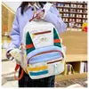 Mochila Casual de Cor Contrastante Estilo Harajuku Mochila Feminina Engraçada de Menina Fantasma Mochila Retrô Americana Estudante do Ensino Médio Bolsa Escolar