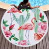 Nueva toalla de playa de microfibra y borlas, toalla de baño, tapete para almuerzo, flamenco, nueva impresión digital 3D de una pieza