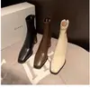 Botas de mujer estilo Melard, nueva colección otoño/invierno 2026, de tacón grueso de moda, puntera cuadrada estilo coreano, elásticas, botas ajustadas, botines de tacón alto