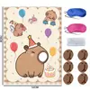 Nuevo Tema de Capibara Fiesta de Niño Platos de Papel Desechables Vasos de Papel Servilletas Manteles Banderines Set de Decoraciones