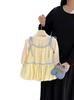 Traje de Primavera para Niñas 2025 Nuevo Estilo Vestido con Tirantes Niña Pequeña Dulce Falda Esponjosa de Capullos Conjunto de Dos Piezas
