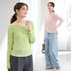 Camiseta de Manga Larga de Verano con Cuello Bardot para Mujer, Camiseta Básica Ligera Casual Holgada, Top Versátil Casual Ajustado