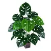 Plantas Verdes Artificiales de Venta Caliente Transfronteriza, Plantas en Maceta de 18 Hojas para Decoración de Escenas, Plantas Verdes Falsas para Paisajismo de Hoteles y Centros Comerciales