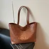 Bolsa de Alta Qualidade Grande Capacidade Bolsa Feminina Nova Moda Versátil Bolsa de Ombro Bolsa Tote Tecida para o Trabalho Outono e Inverno Bolsa Grande