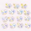 Arte de uñas Cristal Diamante degradado cristal de hielo mariposa tridimensional diamante color mágico Aurora arte de uñas diamante con forma venta al por mayor accesorios para uñas