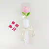 Rosas de Hilo Tejido Hechas a Mano Transfronterizas, Rosa Tejido Individual Simulado Estilo Xinhongshu, Regalo Festivo