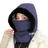 Sombrero Lei Feng a Prueba de Frío con Máscara Tibia de Terciopelo y Bufanda para Ciclismo, Sombrero de Protección para Orejas y Gorro Tibio de Moda y Versátil