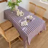 Toalha de mesa xadrez simples para casa, de importação Amazon, toalha de mesa retangular para mesa de centro, sala de jantar e decoração de mesa de jantar