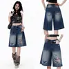 Jeans de Pierna Ancha Rasgados para Mujer, Nuevo Estilo Delgado de Verano 2026, Adelgazantes, Frescos y Elegantes, Corte Recto Holgado