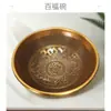 Ano após Ano, Há uma Abundância de Riqueza. Aquário Duplo Peixe Bronze Antigo Galvanizado para Uso Doméstico, Tigela da Fortuna Duplo Peixe, Decoração de Mesa, Artesanato, Tigela de Bênção