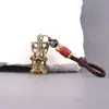 Llavero Colgante Estilo Chino Dios de la Riqueza Adorno de Latón Puro Navideño para la Paz y la Felicidad, Pequeño Accesorio Atractor de Riqueza Colgante Hecho a Mano