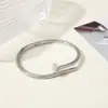Pulsera Transfronteriza Europea y Americana Nuevo Estilo Ins Acero de Titanio Decorada a Mano con Diamante Circonita No se Desvanece para Mujer Lujo Accesible Pulsera Versátil