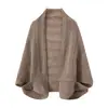 Elegante e charmoso~ Cachecol e xale 100% lã pura para mulheres, adequado para outono e inverno, capa longa de tricô para se aquecer
