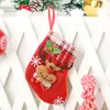 Decoración navideña Bolsa de Navidad Bolsa de dulces tamaño pequeño Calcetines de Santa Claus decoración Colgante para árbol de Navidad
