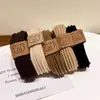 Corda de Cabelo de Pelo de Urso Elástico Alto Tendão de Borracha Corda de Cabelo Feminina Infantil Sem Marcas Espessa Enrolador de Rabo de Cavalo Alto Pacote com 5