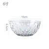 Tigela de Vidro Doméstica Transparente Tigela de Salada Criativa Japonesa Tigela de Ovos Cozidos para Sobremesa Utensílio de Mesa Tigela Grande Tigela de Sopa Doce Fabricante Atacado