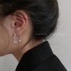 Pendientes Cuadrados Geométricos para Mujer, Pendientes de Clip de Moda Estilo Ins, Tachuelas de Personalidad de Celebridad de Internet, Pendientes Versátiles Estilo Coreano