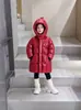 Nuevo Abrigo de Algodón de Longitud Media sin Lavado para Niñas, Chaqueta de Algodón Gruesa para Exteriores, Abrigo de Algodón, Tiempo Cálido Elegante de Invierno con Capucha
