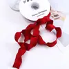 1 Gasa para Oreja Cola de Pez Pequeña Fresca Cinta Plegada Borde Ondulado Gasa con Flores Materiales de Empaque Cinta para Ramo Al por Mayor