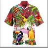 AliExpress Camisa Havaiana Masculina de Verão com Estampa Digital de Manga Curta Camisa com Estampa 3D