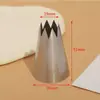Bico de confeitar em aço inoxidável 304, diâmetro de 35 mm, tamanho grande, para decorar biscoitos com cobertura de "neve" e glacê, uma ferramenta de panificação