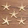 Vários Tipos de Acessórios para Joias DIY de Liga Metálica Transfronteiriços, Conectores de Pingente de Vida Marinha, Charms de Estrela-do-Mar, Tartaruga e Concha