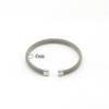 Pulsera de moda transfronteriza de acero inoxidable pulsera simple de malla de alambre de acero pulsera abierta versátil personalidad pulsera en forma de C joyería