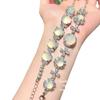 Pulseira de Gema Face de Ovo Grande Girassol Shuimoyu de Mianmar Novo Estilo Chinês Calcedônia Branca Ágata Flor Zircônia Pulseira
