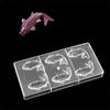 Molde de Chocolate de Plástico Duro PS Molde de Cubitos de Hielo Rosa Herramientas para Hornear Gelatina 3D Disponibles en Varios Estilos