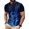 Amazon Temu Venta Caliente 2026 Verano Camiseta de Manga Corta con Cuello Redondo para Hombre Camiseta 3D Impresión de Moda Dropshipping