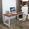 Mesa de computador de canto arredondado, mesa de estudo para casa e estudante, mesa de escrita, mesa retangular simples para quarto e escritório