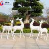 Adornos de Ciervo Sika Simulado para Exterior Jardín de Patio Parque Forestal Escultura de Fibra de Vidrio de Ciervo Modelo de Plaza Animal Simulado