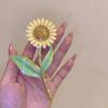 Horquilla de pelo con forma de girasol para mujer, estilo coreano de verano, de alta gama, con forma de tiburón