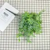 Ramo de Planta Verde Artificial con Hierba de Dinero, Flores Falsas, Flores de Plástico, Decoración Suave, Guía de Camino para Hotel, Arreglo Floral, Accesorios para Sesión de Fotos en Estudio