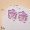 Corazón de lazo facetado suave lindo accesorios hechos a mano DIY, pasadores de pelo pintados a mano, pegatinas de resina luminosas